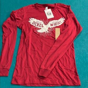 Red Women's Long Sleeve Top
